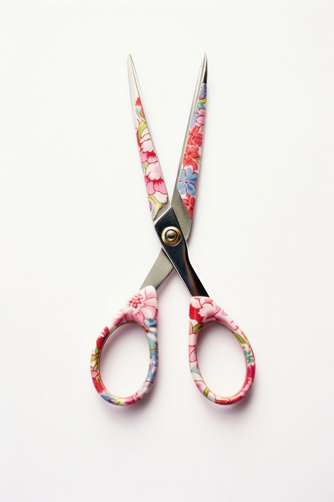 Fabric scissors white background creativity weaponry.