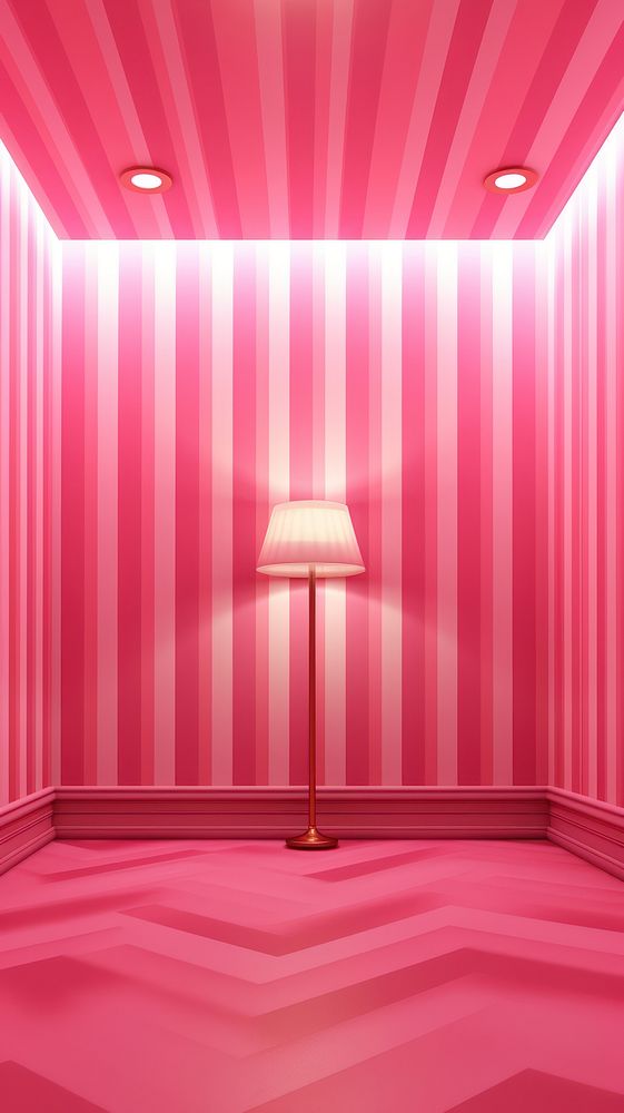 Pink lighting striped lamp.