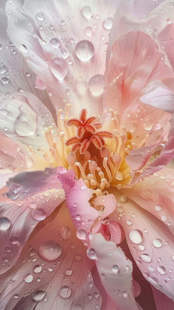 Water droplet on wedding flower blossom petal plant.