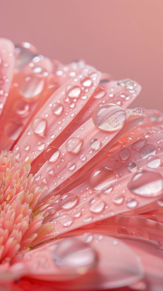 Water droplets on chrysanthemum flower petal plant.