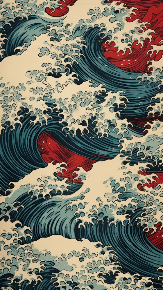 Illustration of wave pattern art backgrounds.