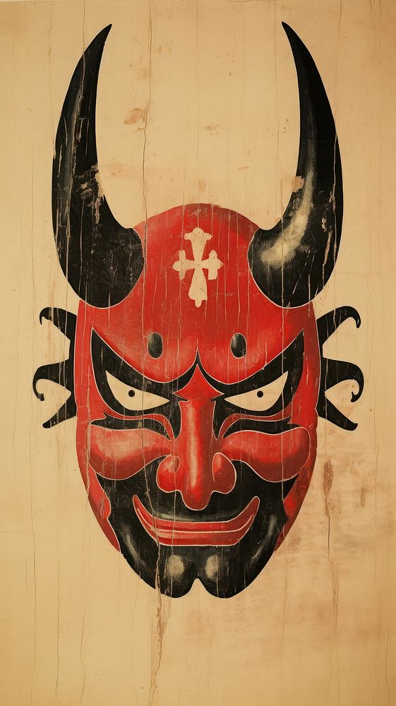 Illustration of mask tradition art representation.