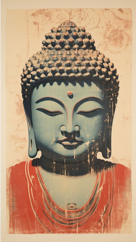 Illustration of buddha art representation spirituality.