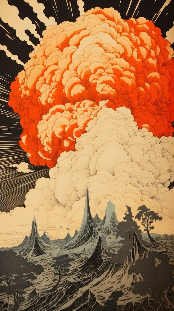 PNG Illustration of volcanic eruption architecture cauliflower creativity.