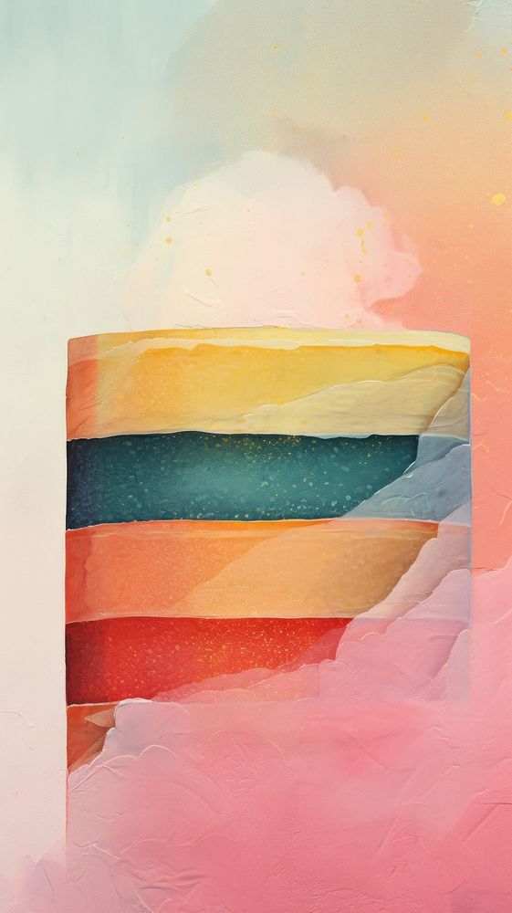 Cake abstract painting art.