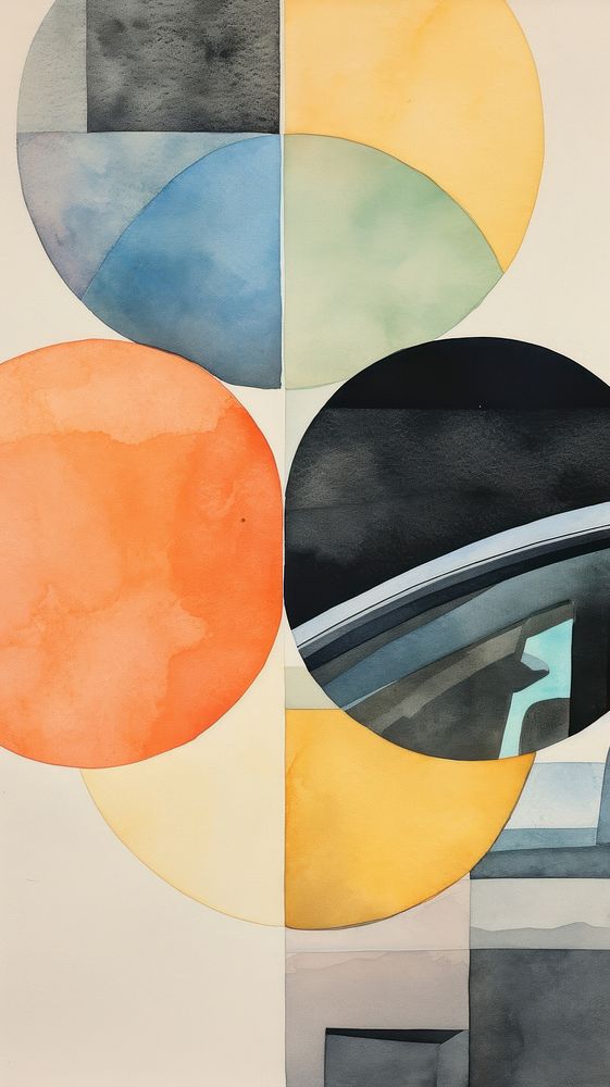 Car abstract painting palette.