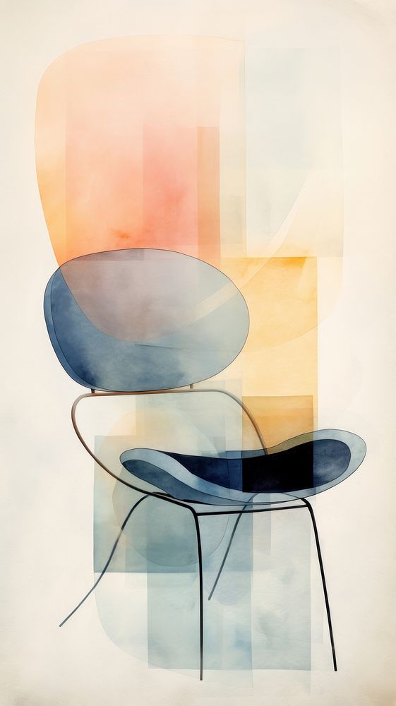 Chair furniture painting art.