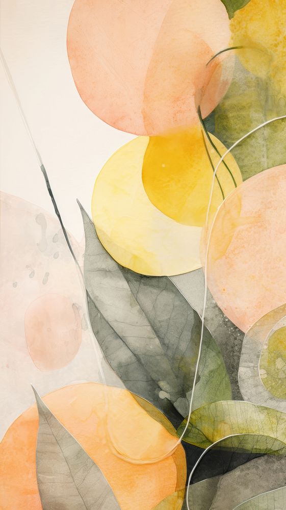 Botanical garden abstract painting pattern.