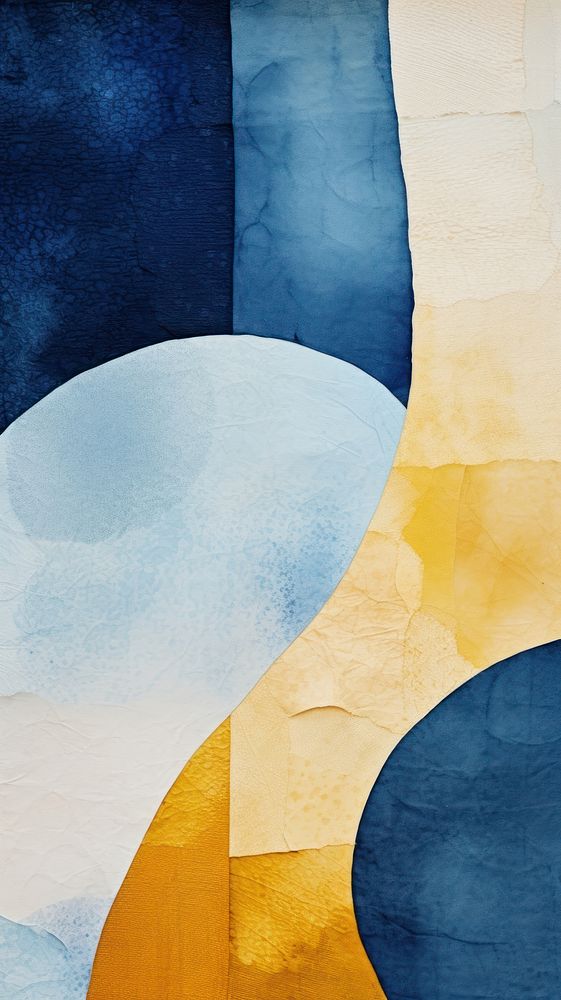 Blue sky abstract painting shape.