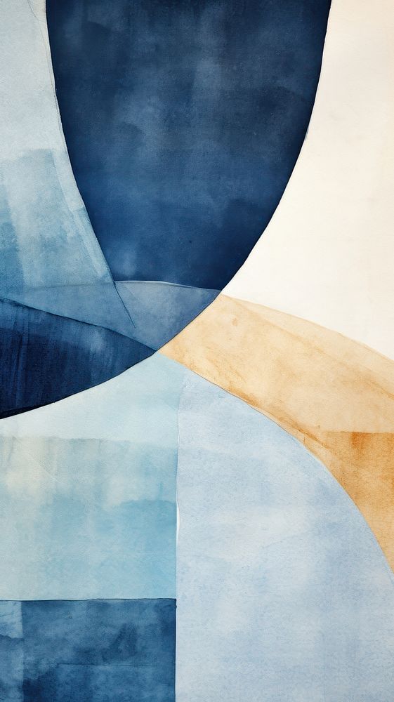 Blue sky abstract painting shape.