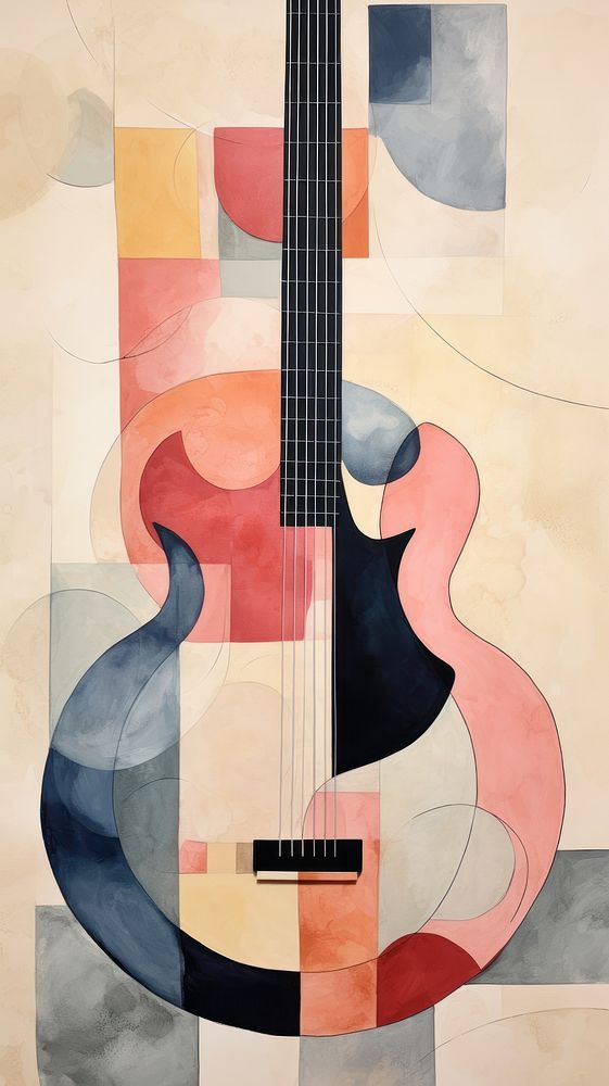 Guitar abstract art performance.