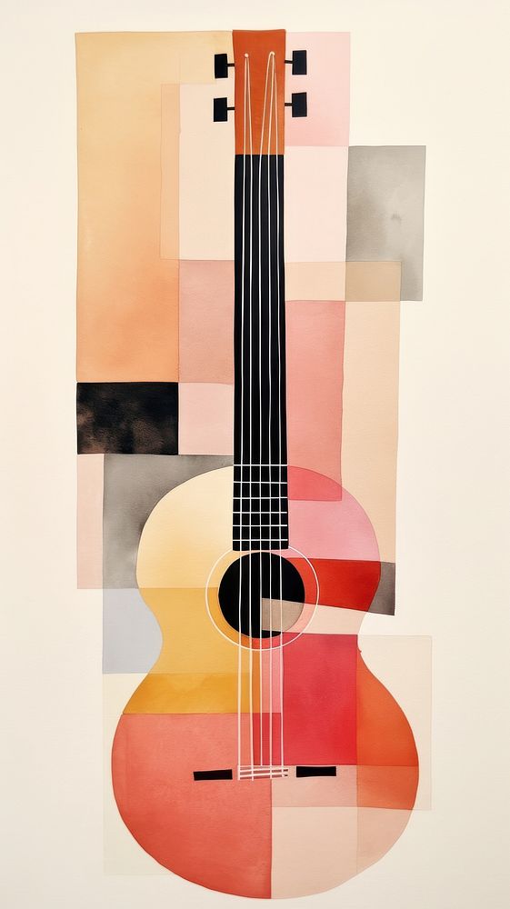 Guitar creativity painting pattern.