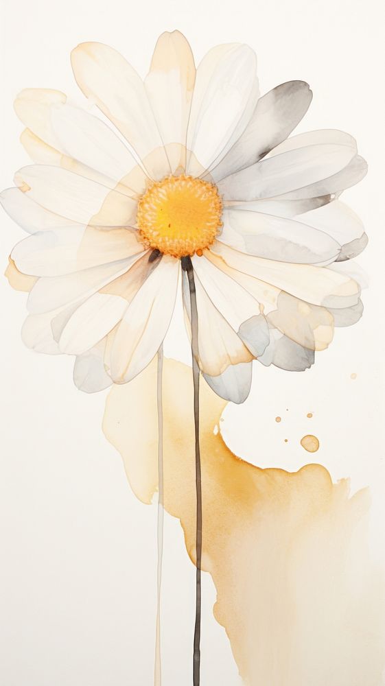 Daisy painting flower petal.