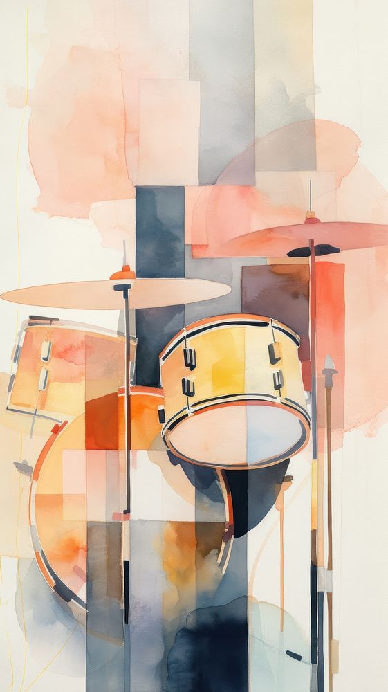 Drum set drums percussion abstract.