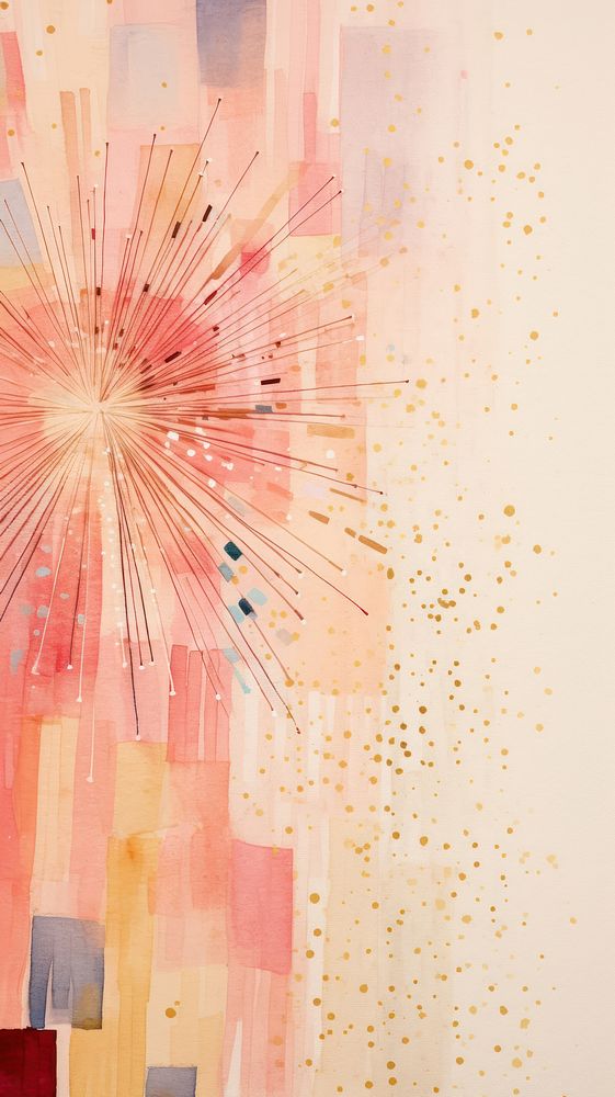 Fireworks abstract painting paper.