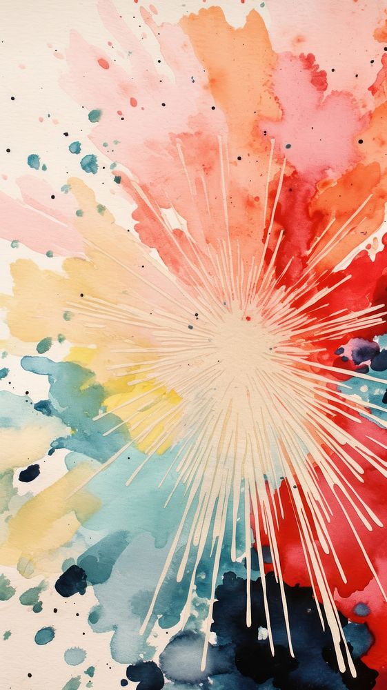 Fireworks abstract painting art.