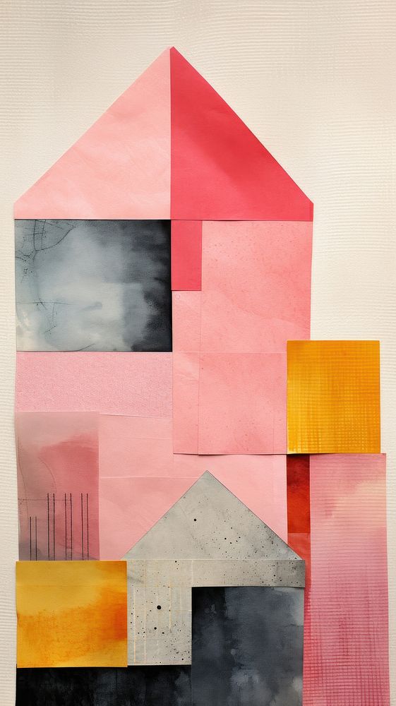 House painting collage art.