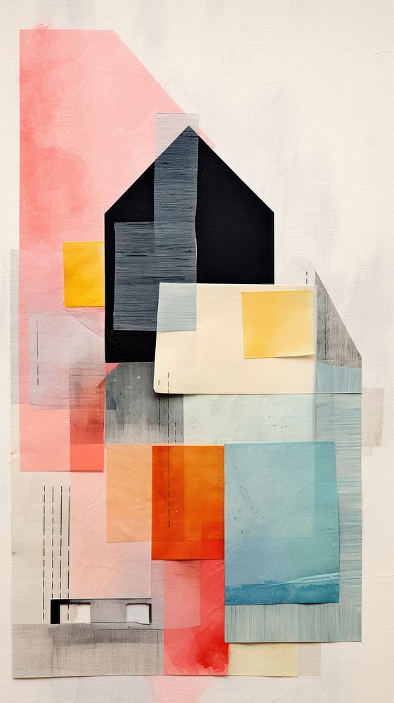 House painting collage paper.