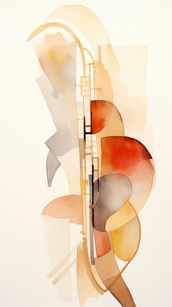 Saxophone abstract creativity graphics.