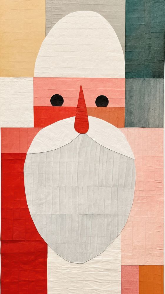 Santa pattern shape art.
