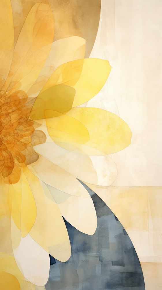 Sunflower abstract painting pattern.