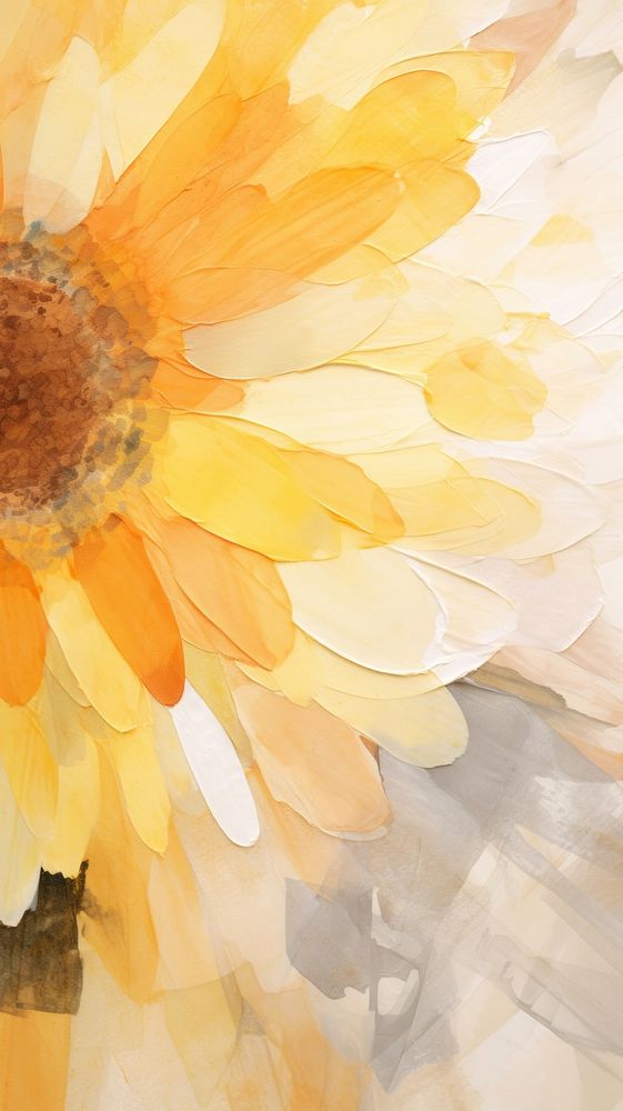 Sunflower abstract painting petal.