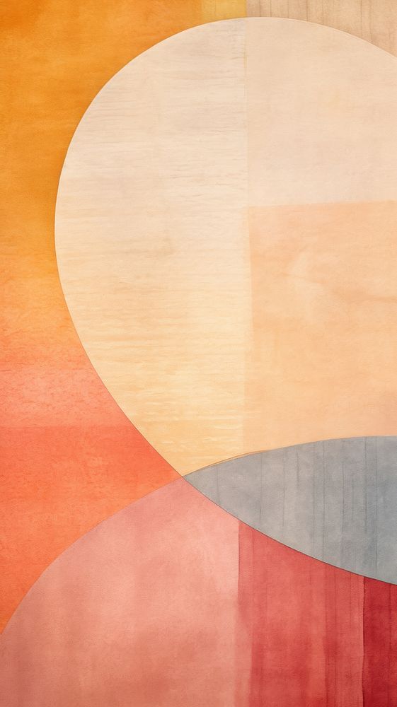 Sunset abstract painting shape.