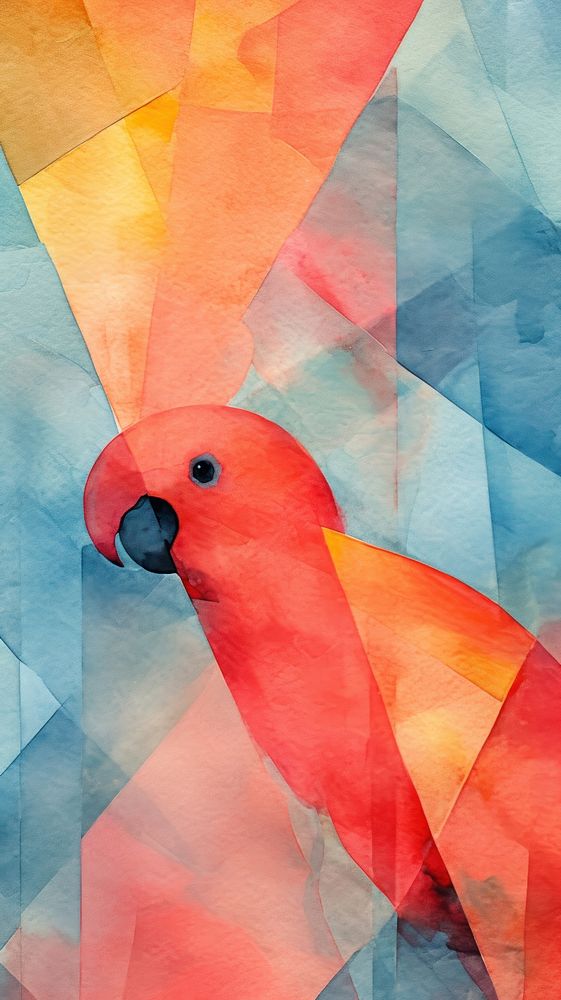 Parrot abstract animal bird.