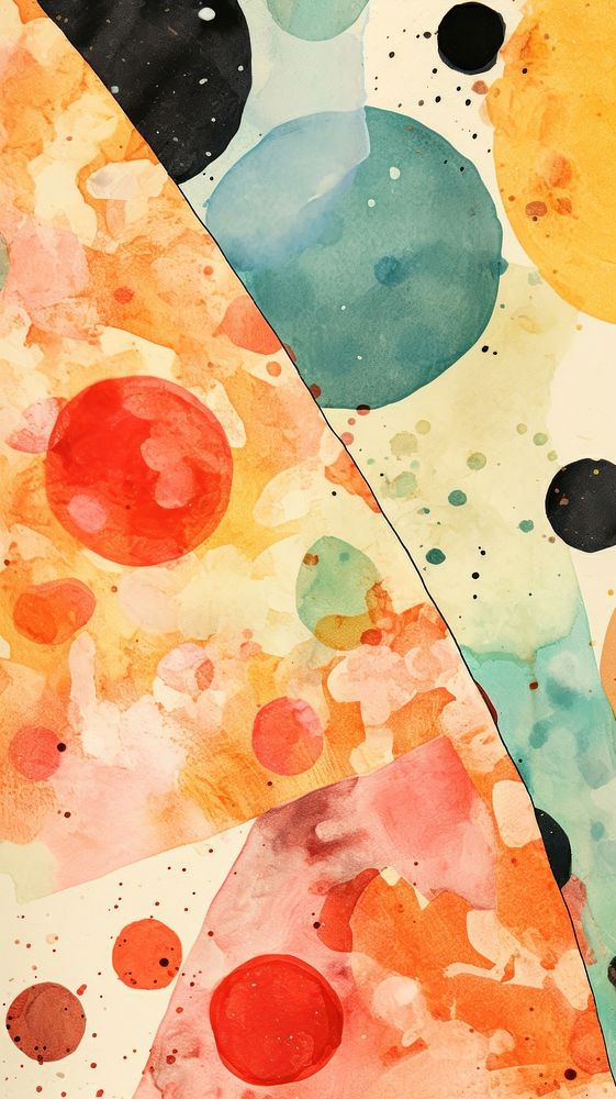Pizza abstract painting pattern.