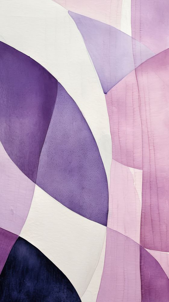 Purple abstract shape art.