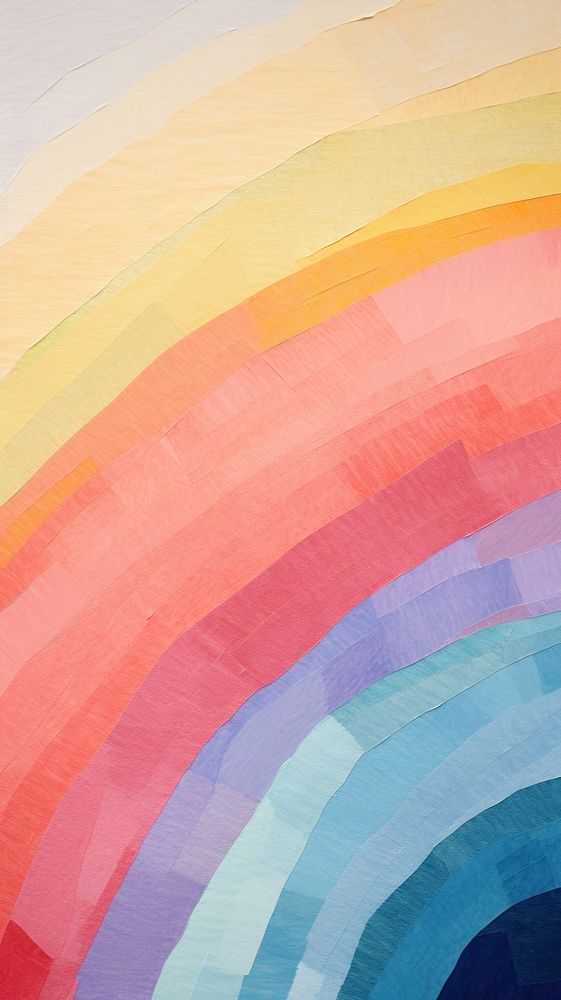 Rainbow abstract shape art.