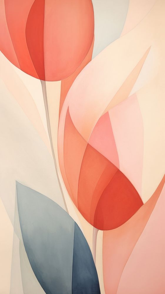 Tulip abstract painting pattern.