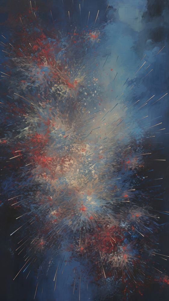 Vibrant firework wallpaper fireworks art painting.