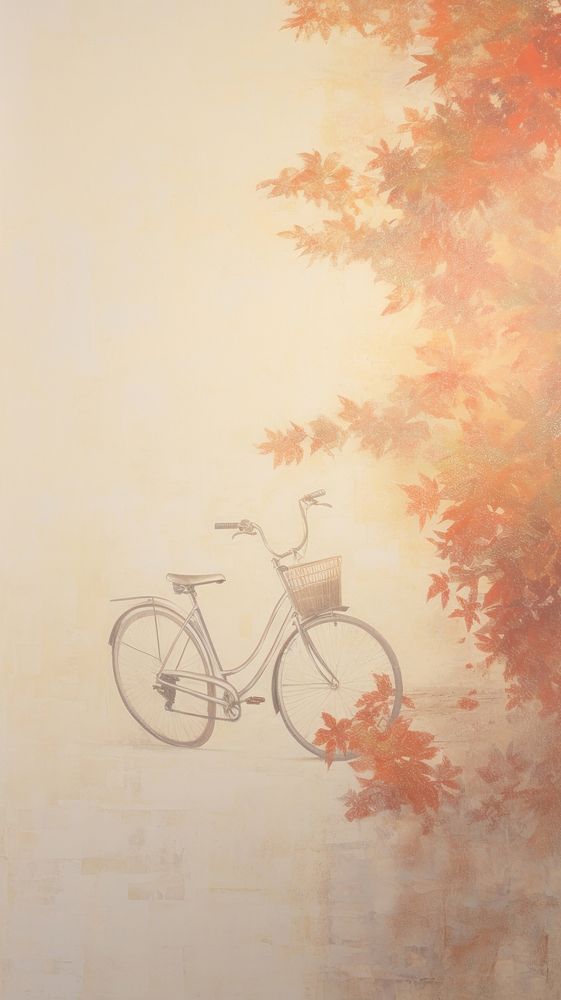 Bicycle wallpaper art painting vehicle.