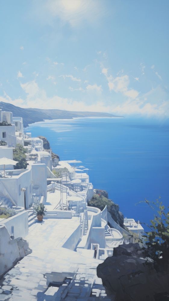 Greece architecture tranquility landscape.