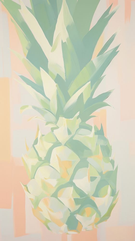 Acrylic paint of Pineapple pineapple art painting.