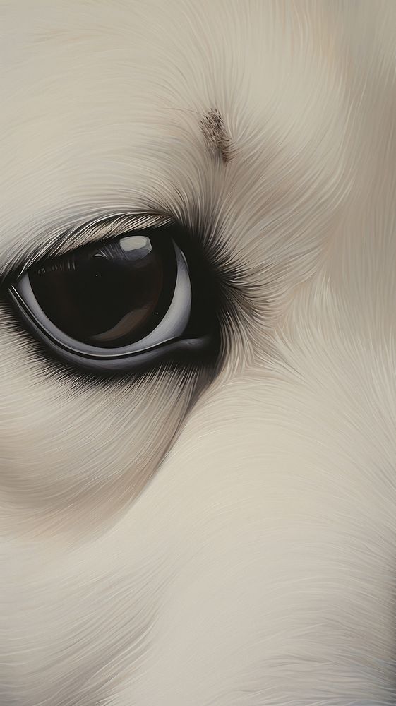 Acrylic paint of puppy animal mammal pet.