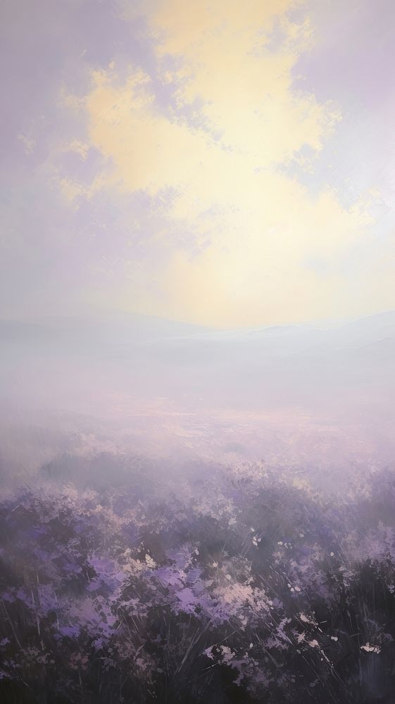 Lavender landscape outdoors sunrise nature.