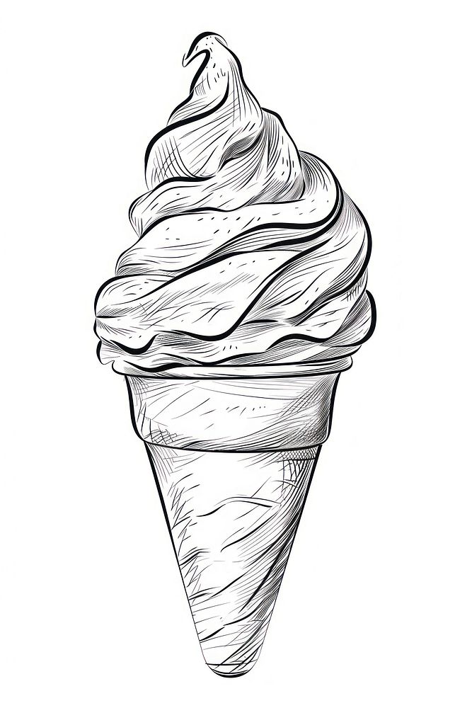 Ice cream drawing sketch dessert.