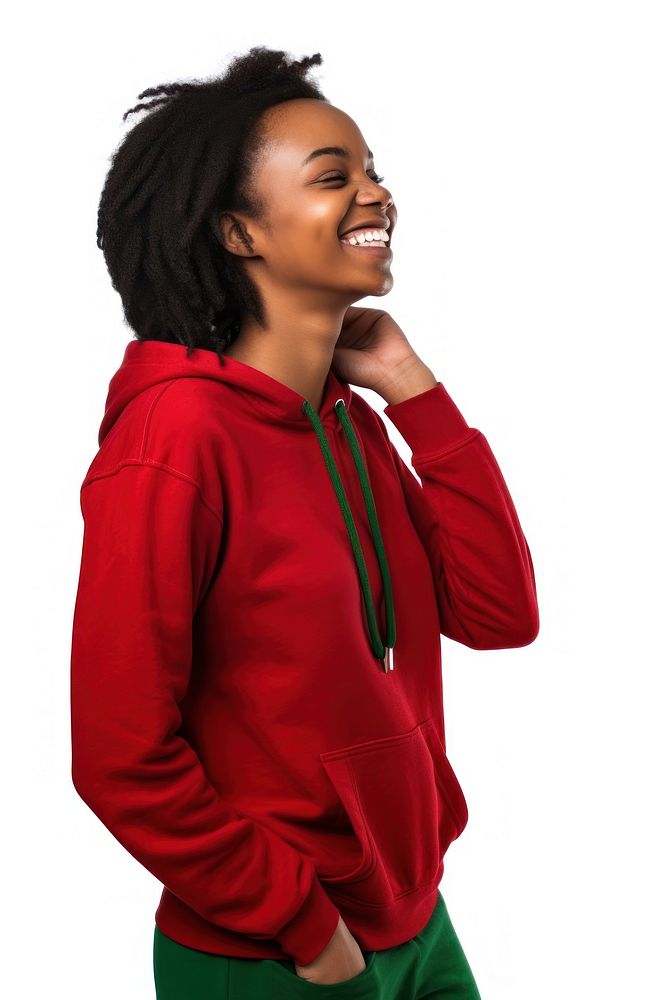 Africa teenage woman laugh sweatshirt portrait sweater.