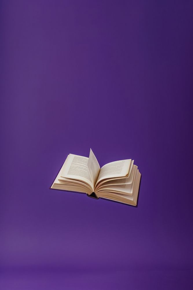 Photo of book publication purple literature.