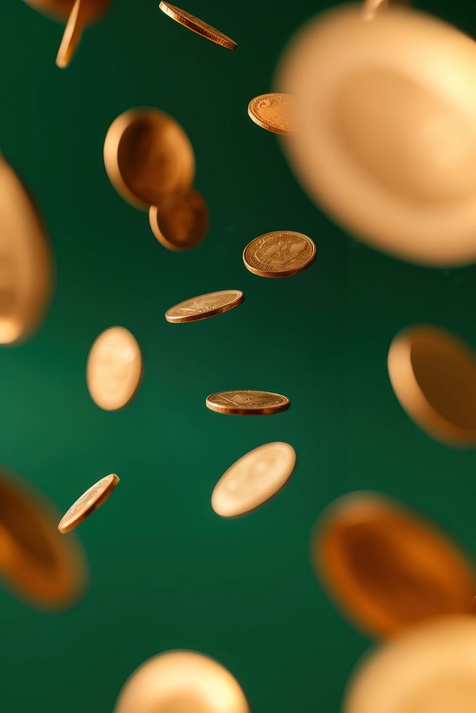 Photo of gold 5 coins backgrounds money pill.