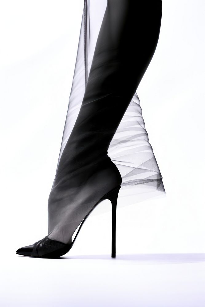 Woman legs wear black high heels footwear white adult.