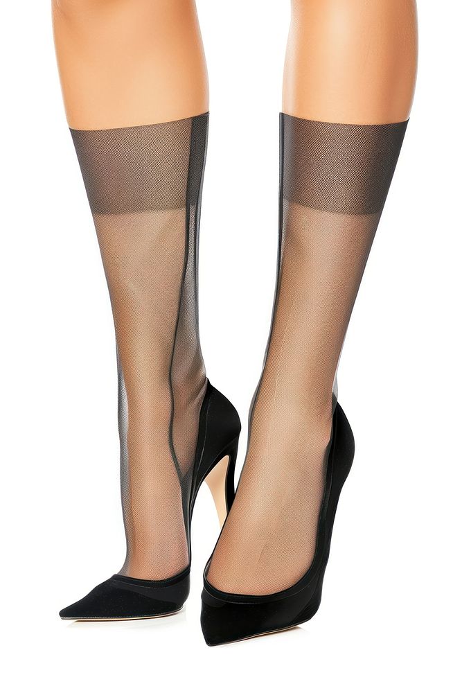 Woman legs wear black high heels footwear adult shoe.