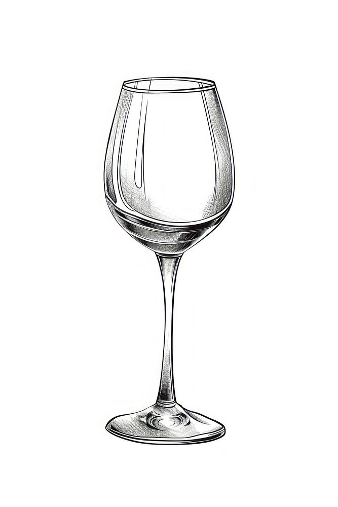 Wine glass drink wine white background.