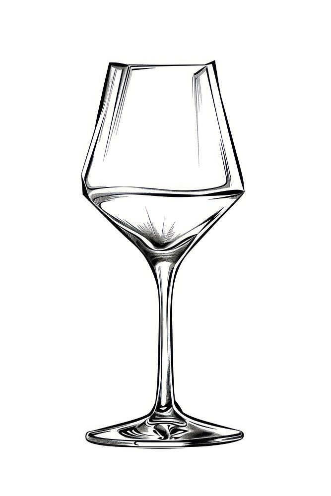Wine glass drawing sketch drink.