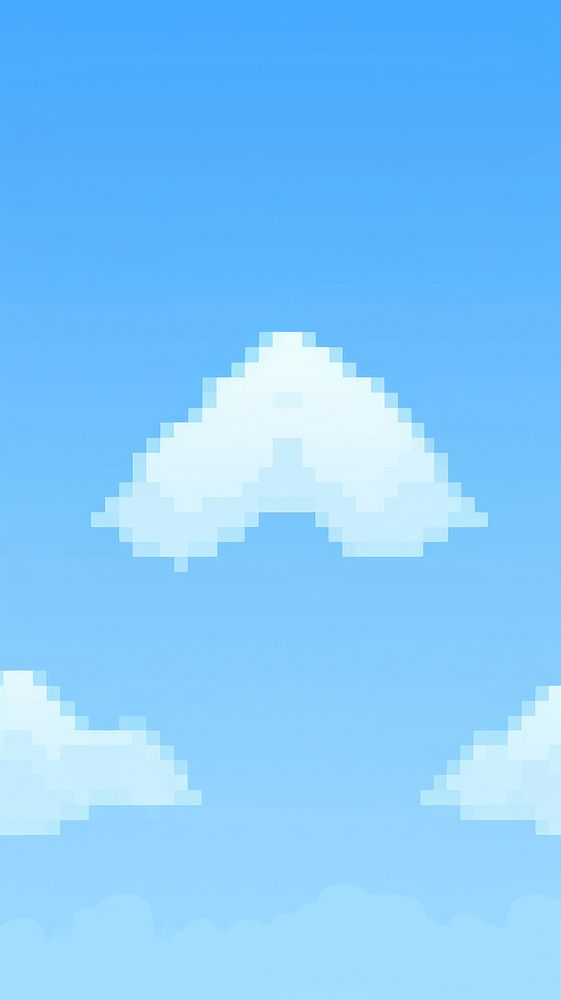 Blue sky pixel outdoors cloud tranquility.