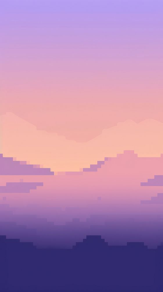Sunset sky pixel outdoors horizon nature.