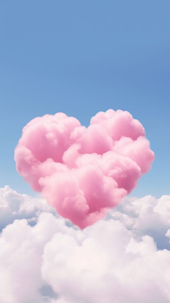 Heart shaped as a clouds in the cute background outdoors nature sky.