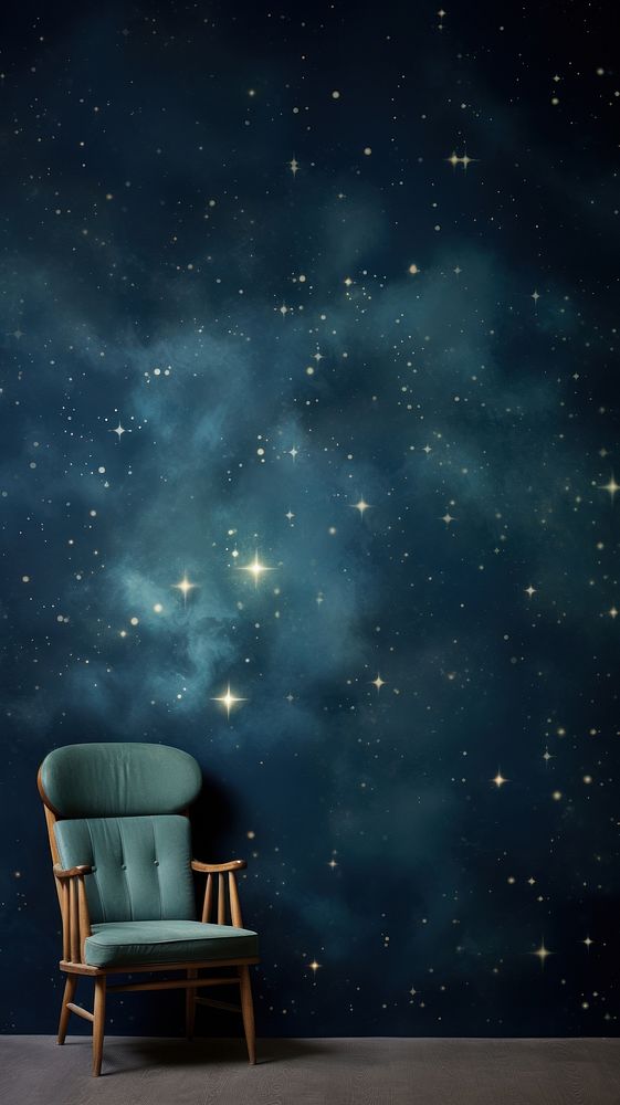 Night sky astronomy furniture armchair.